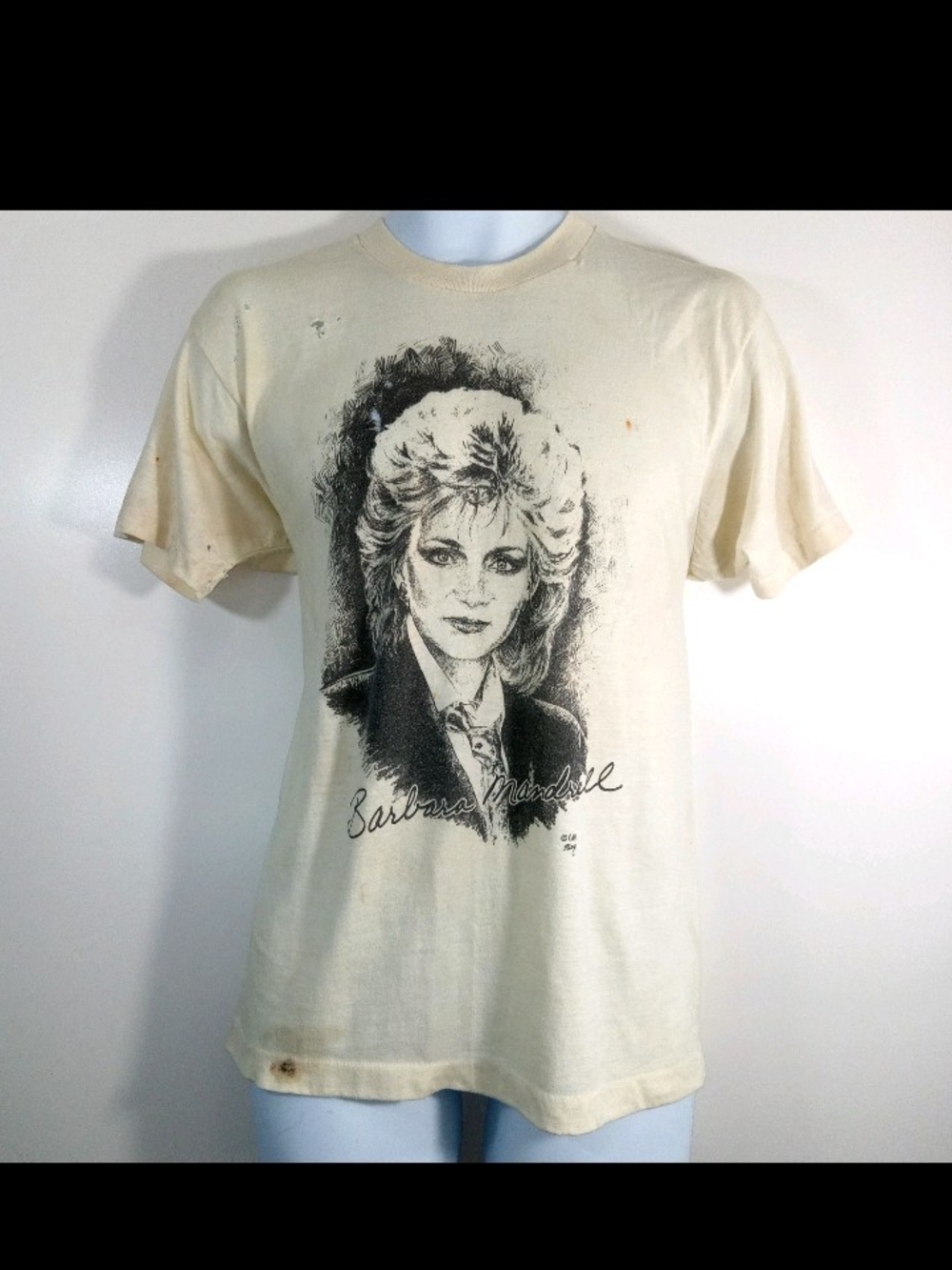 Vtg Country Music Shirt Barbara Mandrell Men's Large Single Stitch *Distressed